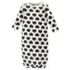 Touched By Nature Baby Girl Organic Cotton Long-Sleeve Gowns 3pk, Heart, 0-6 Months