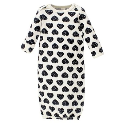 Touched By Nature Baby Girl Organic Cotton Long-Sleeve Gowns 3pk, Heart, 0-6 Months 1 Touched By Nature Baby Girl Organic Cotton Long-Sleeve Gowns 3pk, Heart, 0-6 Months