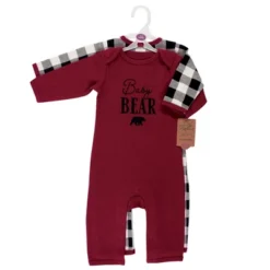 Touched By Nature Baby Unisex Holiday Pajamas, Baby Bear