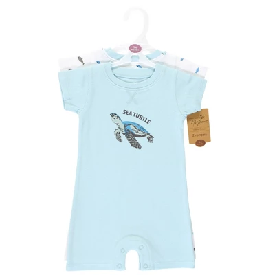 Touched By Nature Unisex Baby Organic Cotton Rompers, Endangered Sea Turtle 1 Touched By Nature Unisex Baby Organic Cotton Rompers, Endangered Sea Turtle