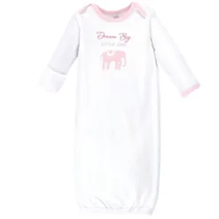 Touched By Nature Baby Girl Organic Cotton Long-Sleeve Gowns 3pk, Elephant -Baby GUEST 49a7f7d0 0876 4c6f ad0f 721547daaf2b