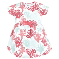 Touched By Nature Girls Infant, Toddler, And Kids Organic Cotton Dress And Cardigan, Coral Reef -Baby GUEST 49f84030 7a02 4a9a 97a5 ba691894c97d