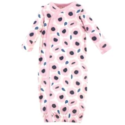 Touched By Nature Baby Girl Organic Cotton Side-Closure Snap Long-Sleeve Gowns 3pk, Blossoms -Baby GUEST 4b403c94 1998 4b84 ba8e be587c2ff9e5