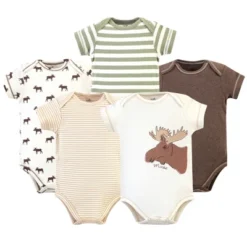 Touched By Nature Baby Boy Organic Cotton Bodysuits 5pk, Moose -Baby GUEST 4cfe4659 77de 4b86 8c22 3d39595e3af0