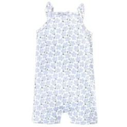 Touched By Nature Baby Girl Organic Cotton Rompers 3pk, Flutter Garden