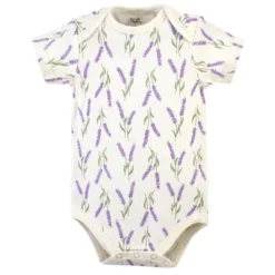 Touched By Nature Baby Girl Organic Cotton Bodysuits 5pk, Lavender -Baby GUEST 500207dc 12ce 433a 811b 6b931889476a