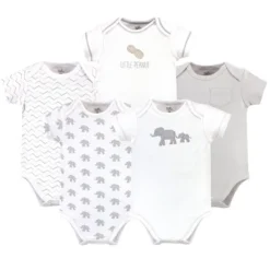 Touched By Nature Organic Cotton Bodysuits 5pk, Marching Elephant -Baby GUEST 504a922e 4b96 4516 99ad 5eefb054ff4a