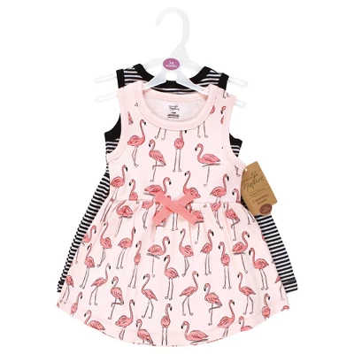 Touched By Nature Girl Organic Cotton Dresses, Pink Flamingo 1 Touched By Nature Girl Organic Cotton Dresses, Pink Flamingo
