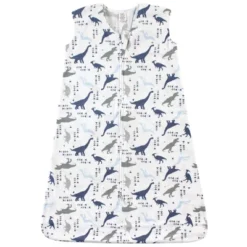 Touched By Nature Baby Boy Organic Cotton Sleeveless Wearable Sleeping Bag, Sack, Blanket, Dino