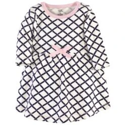 Touched By Nature Baby And Toddler Girl Organic Cotton Long-Sleeve Dresses 2pk, Bright Butterflies