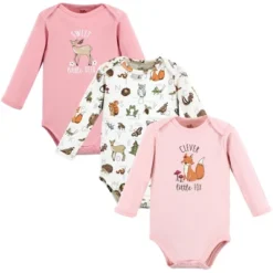 Touched By Nature Infant Girl Organic Cotton Long-Sleeve Bodysuits, Girl Woodland Alphabet 3-Pack -Baby GUEST 54e8f0bc d5ee 4225 825e 467e4bcd2a4b