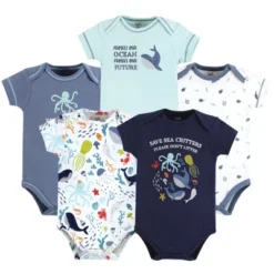 Touched By Nature Organic Cotton Bodysuits, Sea Critters -Baby GUEST 55270498 5879 41bf b46f fb68909faf16