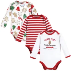 Touched By Nature Unisex Baby Organic Cotton Long-Sleeve Bodysuits, Christmas Cookies -Baby GUEST 56cd783d 3e0e 4366 b5cc 937e3b982e08