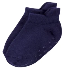 Touched By Nature Baby And Toddler Boy Organic Cotton Socks With Non-Skid Gripper For Fall Resistance, Blue Black -Baby GUEST 5850fd2e 0169 4f67 bcf9 befe71bb8ff3