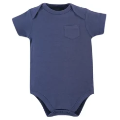 Touched By Nature Organic Cotton Bodysuits 5pk, Blue Whale