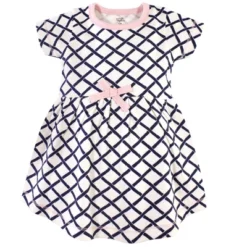 Touched By Nature Baby And Toddler Girl Organic Cotton Short-Sleeve Dresses 2pk, Bright Butterflies