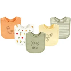 Touched By Nature Unisex Baby Organic Cotton Bibs, Peas And Thank You, One Size -Baby GUEST 59b03dd4 01c9 42e5 8bcc 725fcf3b0129