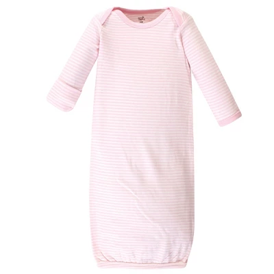 Touched By Nature Baby Girl Organic Cotton Long-Sleeve Gowns 3pk, Girl Elephant 1 Touched By Nature Baby Girl Organic Cotton Long-Sleeve Gowns 3pk, Girl Elephant