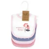 Touched By Nature Infant Girl Organic Cotton Bibs, Bubblegum Floral, One Size
