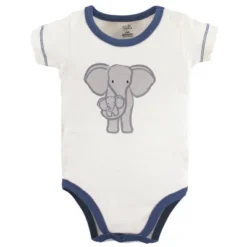 Touched By Nature Baby Boy Organic Cotton Bodysuits 3pk, Elephant -Baby GUEST 5d612edf 9e0d 4054 87ca a1f74e026b73