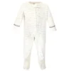 Touched By Nature Baby Boy Organic Cotton Zipper Sleep And Play 3pk, Boho Fox