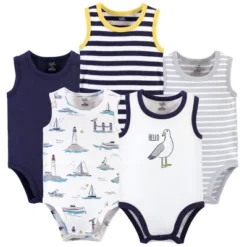 Touched By Nature Baby Boy Organic Cotton Bodysuits 5pk, Seagull -Baby GUEST 615f3b77 4dd4 4a2f b8aa e3cbccdf8659