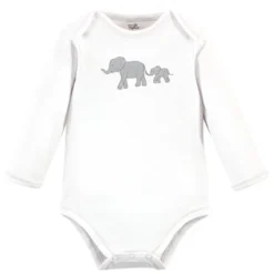 Touched By Nature Organic Cotton Long-Sleeve Bodysuits 5pk, Marching Elephant -Baby GUEST 628b0647 fa00 442f ae39 94471e1e0d7e