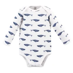Touched By Nature Organic Cotton Long-Sleeve Bodysuits 5pk, Blue Whale -Baby GUEST 642c1f96 7a7e 4b6c bf38 24ce7694ba6f