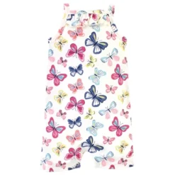Touched By Nature Baby Girl Organic Cotton Rompers 3pk, Bright Butterflies -Baby GUEST 648df608 c702 4532 a689 fd15a43a18d3