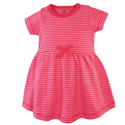 Touched By Nature Baby And Toddler Girl Organic Cotton Short-Sleeve Dresses 2pk, Bright Flower 1 Touched By Nature Baby And Toddler Girl Organic Cotton Short-Sleeve Dresses 2pk, Bright Flower