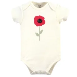 Touched By Nature Baby Girl Organic Cotton Bodysuits 5pk, Poppy -Baby GUEST 66f9948e 6859 416d 8809 7ac7cfcab796