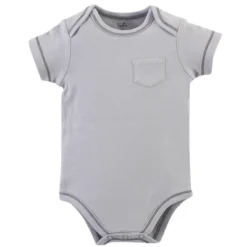 Touched By Nature Baby Boy Organic Cotton Bodysuits 5pk, Happy Camper