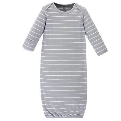 Touched By Nature Baby Boy Organic Cotton Long-Sleeve Gowns 3pk, Bear 2 Touched By Nature Baby Boy Organic Cotton Long-Sleeve Gowns 3pk, Bear - Image 2