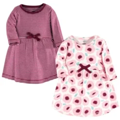 Touched By Nature Baby And Toddler Girl Organic Cotton Long-Sleeve Dresses 2pk, Blush Blossom -Baby GUEST 6f319b43 708f 42b7 9562 98832c32a9ed