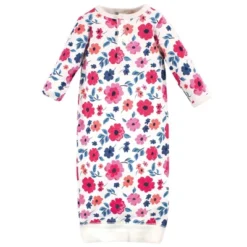 Touched By Nature Baby Girl Organic Cotton Henley Long-Sleeve Gowns 3pk, Garden Floral -Baby GUEST 782ec85c 6930 4025 92da 377cf0978335