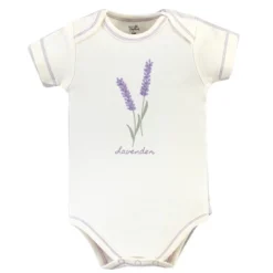 Touched By Nature Baby Girl Organic Cotton Bodysuits 5pk, Lavender -Baby GUEST 78b7f2c9 2324 4af6 8c9e 8f91baa0e619