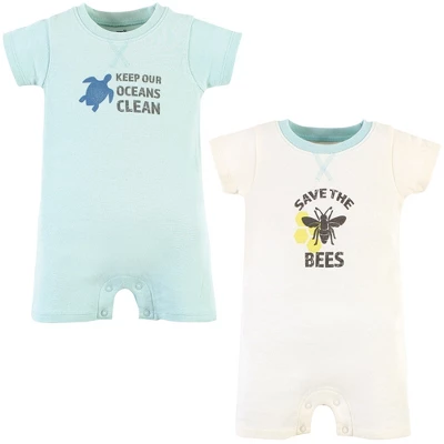 Touched By Nature Unisex Baby Organic Cotton Rompers, Save The Bees 4 Touched By Nature Unisex Baby Organic Cotton Rompers, Save The Bees - Image 4