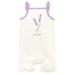 Touched By Nature Baby Girl Organic Cotton Rompers 3pk, Lavender -Baby GUEST 7e7a4e4f 5bae 4211 9414 0fd42070760a