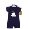 Touched By Nature Unisex Baby Organic Cotton Rompers, Endangered Polar Bear