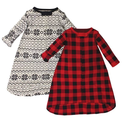 Touched By Nature Baby Organic Cotton Long-Sleeve Wearable Sleeping Bag, Sack, Blanket, Buffalo Plaid, 0-3 Months 3 Touched By Nature Baby Organic Cotton Long-Sleeve Wearable Sleeping Bag, Sack, Blanket, Buffalo Plaid, 0-3 Months - Image 3