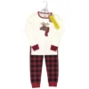 Touched By Nature Baby, Toddler And Kids Unisex Holiday Pajamas, Kids Moose