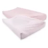 Touched By Nature Baby Girl Organic Cotton Changing Pad Cover, Barely Pink, One Size