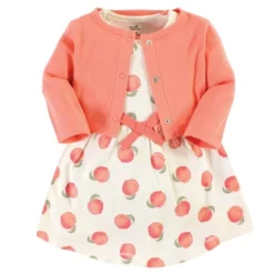 Touched By Nature Baby And Toddler Girl Organic Cotton Dress And Cardigan, Peach 5 Touched By Nature Baby And Toddler Girl Organic Cotton Dress And Cardigan, Peach -Baby GUEST 81ca7b5c 949d 479d 9cc6 8487a6123863