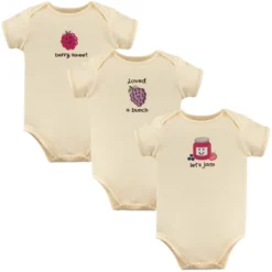 Touched By Nature Organic Cotton Bodysuits 3pk, Jam