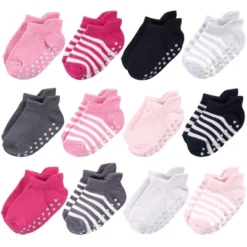 Touched By Nature Baby And Toddler Girl Organic Cotton Socks With Non-Skid Gripper For Fall Resistance, Pink Black 25 Touched By Nature Baby And Toddler Girl Organic Cotton Socks With Non-Skid Gripper For Fall Resistance, Pink Black -Baby GUEST 87716b49 90ea 4513 8f71 54a31566a261