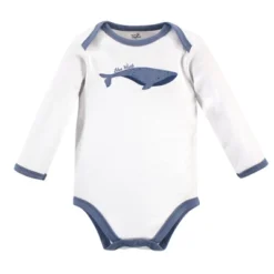 Touched By Nature Organic Cotton Long-Sleeve Bodysuits 5pk, Blue Whale -Baby GUEST 883ec332 c148 487d a07f 823195f1fbe1