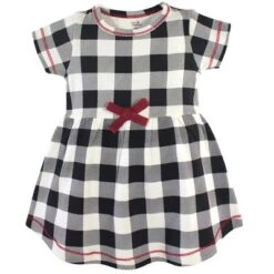 Touched By Nature Baby And Toddler Girl Organic Cotton Dress And Cardigan 2pc Set, Black Plaid -Baby GUEST 8b91d4ac 0e9d 40dd 9bad dc4790f4eba0