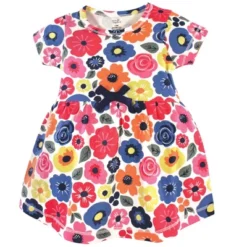 Touched By Nature Baby And Toddler Girl Organic Cotton Dress And Cardigan 2pc Set, Bright Flower -Baby GUEST 8ba13128 658c 4e4e a52a 56527202c187