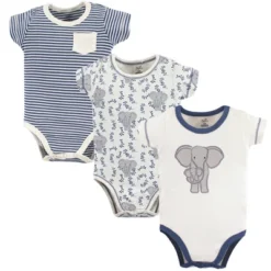 Touched By Nature Baby Boy Organic Cotton Bodysuits 3pk, Elephant -Baby GUEST 90c3f85d f111 40e6 8a45 b10d48203c82