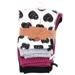 Touched By Nature Baby And Toddler Girl Organic Cotton Pants, Heart